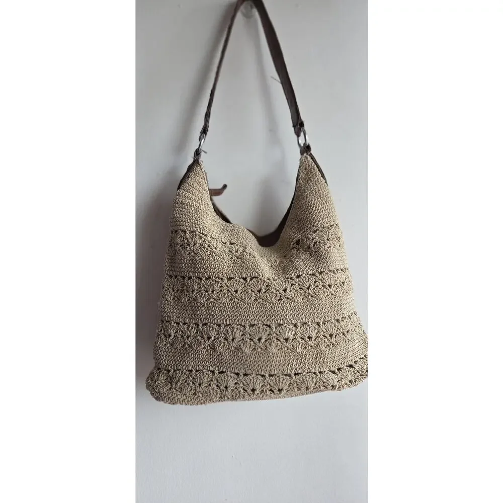 Handmade Hobo Crochet Boho Chic Hippie Lace Travel Y2K Grannycore Resortwear Bag